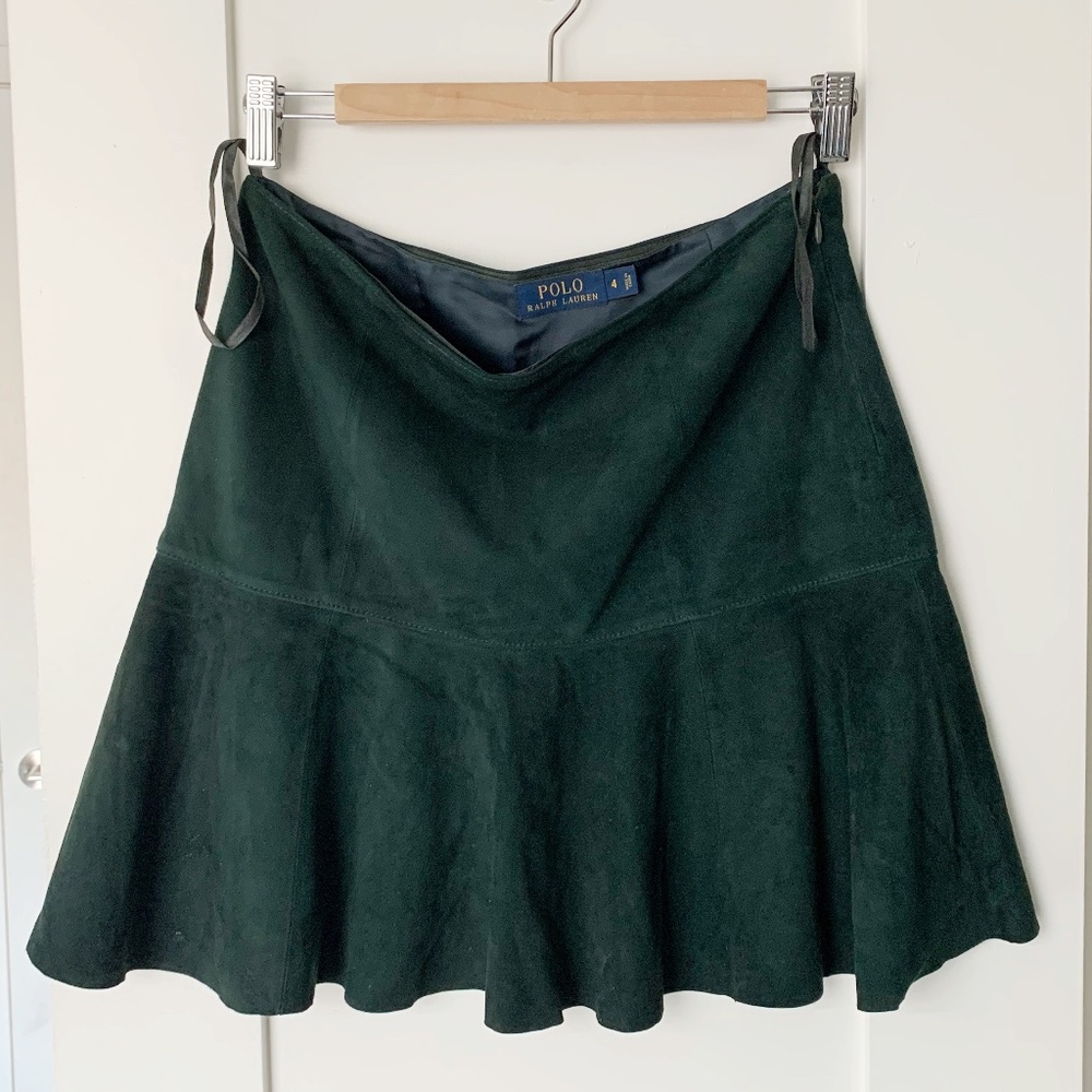 Goat Suede Hunter Green Polo Skirt